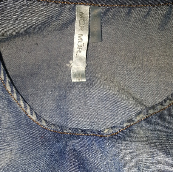 ʕ·ᴥ·ʔ MÜR MÜR Med Blue Jean Embroidered Pull Over Tunic - Picture 2 of 3